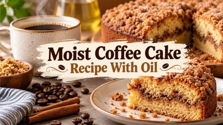 Moist Coffee Cake Recipe With Oil and Cinnamon Streusel